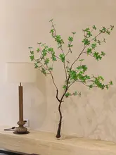 北欧風 フェイク吊るし植物【緑の枝と葉っぱ・室内装飾用】