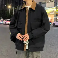 春秋用 男性用ジャケット【翻領・作業用・ゆったりしたデザイン】