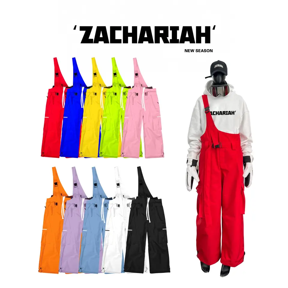 ZACHARIAHベビー 防水防風スノーパンツ【レディース・サロペットスタイル・ブルー】
