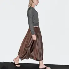 優雅なデザインの中長丈プリーツスカート【フレンチスタイル・秋用】（セットアップ対応）