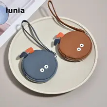 可愛いモンスター デザインの本革キーケース【カード収納・牛革製・手提げタイプ】