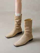 女性用 中筒ライディングブーツ【デニムスタイル・スリムフィット・西部風】