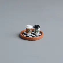 可愛いコーヒー小豚の置物【デスクトップ装飾・癒し系ミニチュア・車載用】