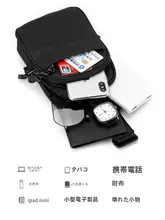 メンズミニショルダーバッグ【ファッション・シンプル・携帯電話収納可・オックスフォード布・斜め掛け】