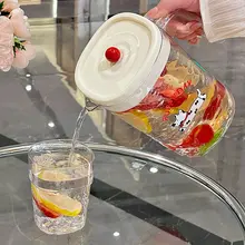 大容量冷水ポット【食品グレード・水切りフィルター付き・冷蔵庫用】