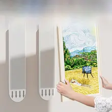 強力なフック付きの絵画用壁掛けセット【油絵・水彩画対応・穴あけ不要・3個入り】
