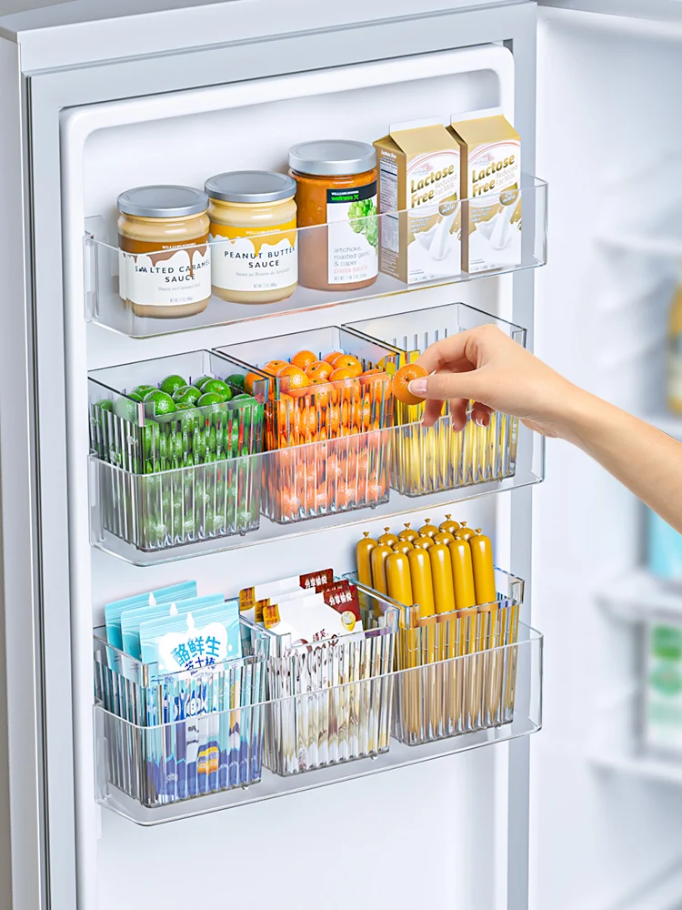 側面収納ボックス 冷蔵庫用 プラスチックケース Lサイズ 6枚入の収納効率と実用性