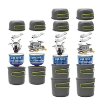 アウトドア用高性能キャンプ調理器具セット【ポータブル・鍋とバーナーのコンビネーション】