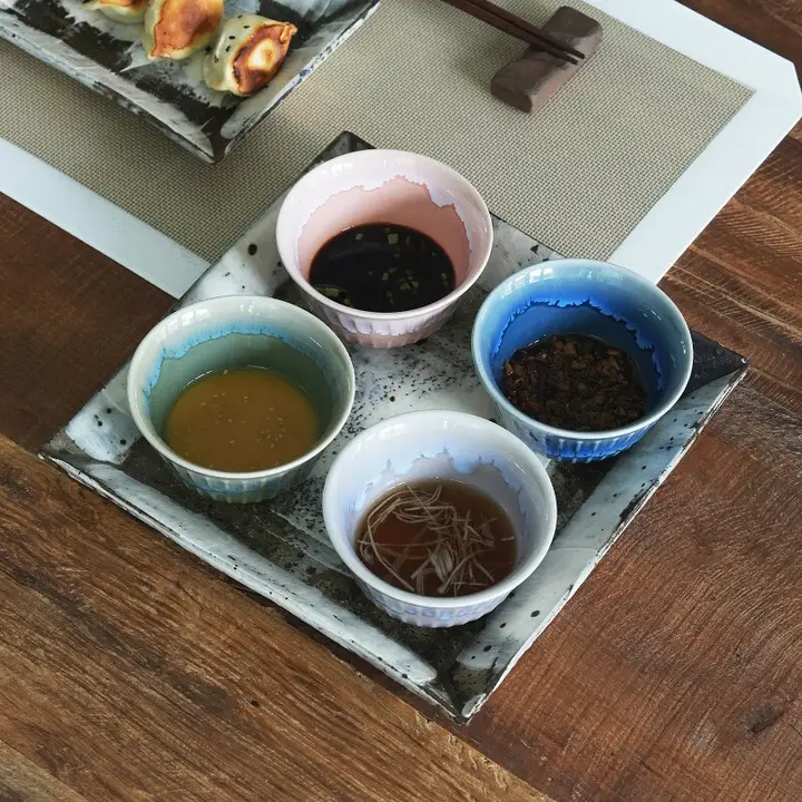 陶製 調味料ディッシュ【醤油・酢・火鍋用・デザート・餃子用】