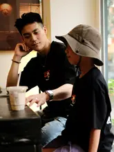 ユニセックス ゆったり肩落ちTシャツ【コーヒーフェスティバル・親子向け・極上の柔らかさ】（セットアップ対応）