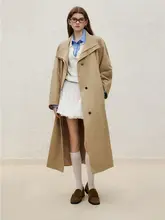 極上の柔らかさ！シンプルな立ち襟ロングコート【スタイリッシュ・女性用】