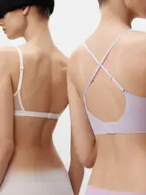 Bananain ブラジャー レディース 美背 細ストラップ ひんやり ファンデーション色 シームレス 薄手 通気性