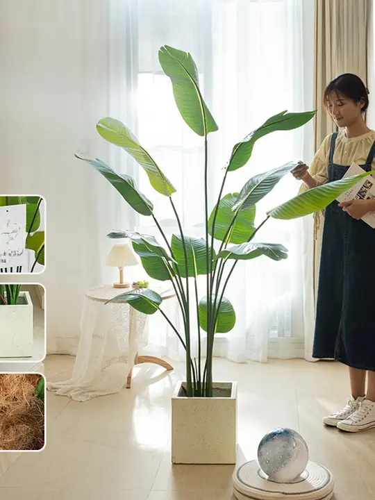 大型フェイク植物 バードオブパラダイス 【リビング・ベランダ・オフィス用・インテリア装飾】