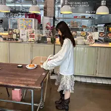 ロマンティックなレオパード柄の不規則なシフォンスカート【女性用・夏季・程よい厚み】