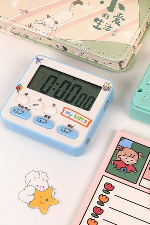 マカロンカラー 学習用タイマー【静音・時間管理・学生向け】