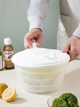 手動野菜水切り器【サラダ用・キッチンツール・洗面器付き】