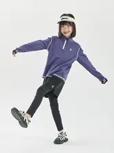 フェイクレイヤード スポーツパンツ キッズ ガールズ 軽量 4WAYストレッチ 秋冬 「cicochild」