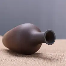 ユニークな粗陶製小花器【和風・シンプルデザイン・水栽培・デスク用・レトロスタイル】
