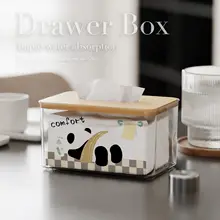 カートンダイシロクマ ティッシュボックス【透明・  北欧風・家庭用】