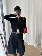 老舗風の羊毛ニットカーディガン【ケーブル編み・羊毛混・長袖】