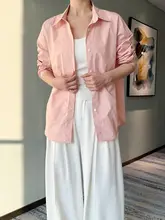 春の新作 無地 長袖シャツ【シンプル・フィット・カジュアル】