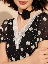 フリル付きマーメイドスカート【ドット柄・フラワープリント・フランス風】（セットアップ対応）