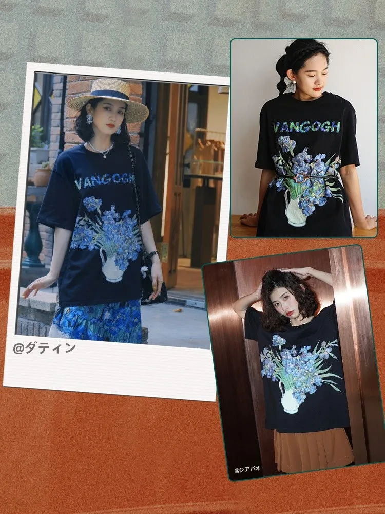 デザイン性高いグレーのTシャツ：通勤風の植物花卉刺繍モデルの実用性 と価格帯解説