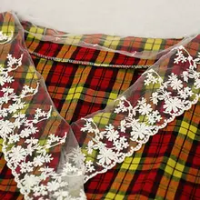 柔らかいコットン製の透明刺繍レーストリム【オーガンジー装飾用・衣装アクセサリー】