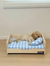 ペットベッド 小型犬 四季用 耐久性キャンバス 無垢材