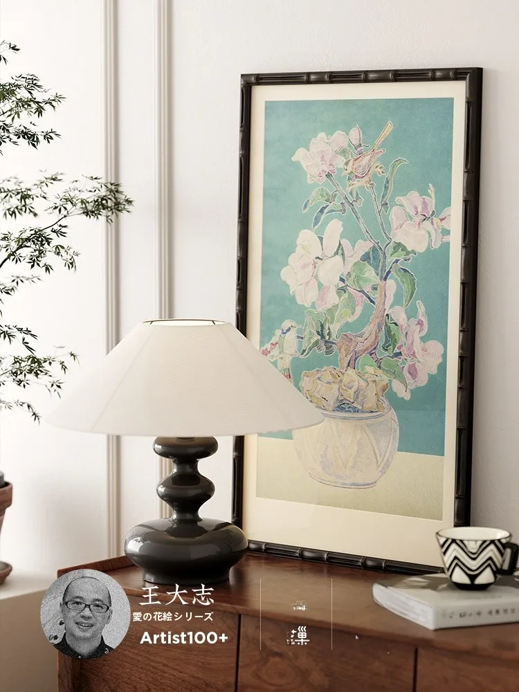 レトロ風リビングルーム装飾画：中古風植物花卉アートが玄関やソファに合う理由