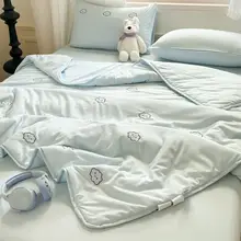夏用涼感ベッドカバー【薄手・洗える・子供用・シングルサイズ】（セットアップ対応）