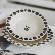 手作り陶器製 コーヒーカップ＆ディーププレート【和風・フルーツ＆デザート用】