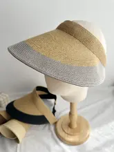 大きなつばの細編み草編み帽子【夏用・紫外線対策・ビーチ・レディース・キャップスタイル】