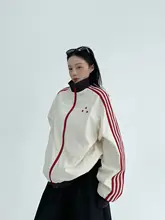 春向け カジュアルなスポーツジャケット【短丈・立ち襟・ゆったりシルエット・バイカラー】