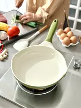 フライパン 24 28CM 家庭用 陶器製 ノンスティックエナメルデザイン