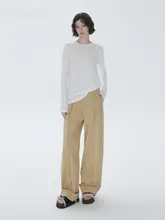 トレンド感あふれる折り返しワイドパンツ【スリムシルエット・デザイン・ストレート】（セットアップ対応）