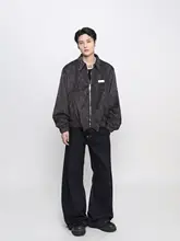 高級感のある短丈翻領ジャケット【ビンテージデザイン・男用・ゆったりシルエット】