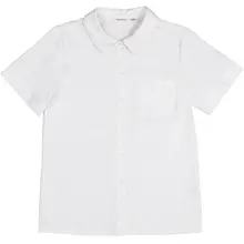 ツインレイヤーの甘いラウンドカラー半袖ブラウス【JK制服・学院風・スタイリング自由】