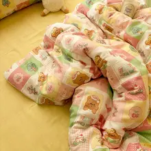 可麗熊 ダブルガーゼ布団カバー【全棉・家庭用・一人用】