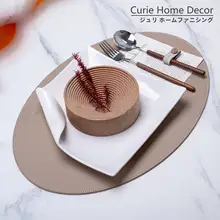 和モダンデザインの変形陶器サラダプレート【クリーム色・木製インテリア用・テーブルデコレーション】
