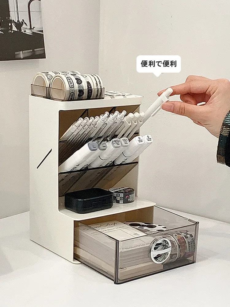 A3用紙収納ボックスDF0225：斜め挿し式で大容量・多機能なデスクオーガナイザーの実用性を検証