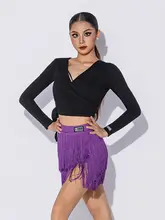 HCDance リバーシブルデザインのラテンダンス衣装【フリンジスカート・トップス・ショートパンツ付き】（セットアップ対応）