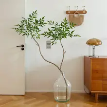 南天竹のフェイクグリーン植栽【インテリア装飾・デスク用・観葉植物】