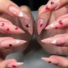 長尖頭透明ドレス用ジェルネイルチップ【薄型・フルカバー・光療対応】