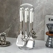 304ステンレス製キッチン用調理器具【スプーン・おたま・フライ返し・穴あきおたま・多機能】（セットアップ対応）