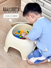 かわいいおしゃれな子供用収納スツール【防滑・プラスチック製・おもちゃ収納用】