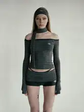 春夏用の薄手ストライプスカーフ【復古デザイン・カジュアルスタイル・女性用】