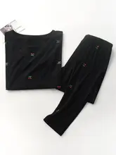 秋用長袖トップス＆ロングパンツ【高弾力モーダル・保温・フィットデザイン】（セットアップ対応）