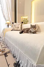 夏用 冷感カバーソファシーツ【フリルデザイン・全包タイプ】（セットアップ対応）