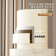 高級感あふれる ステンレス製ゴミ箱【円形・二重構造・大容量】